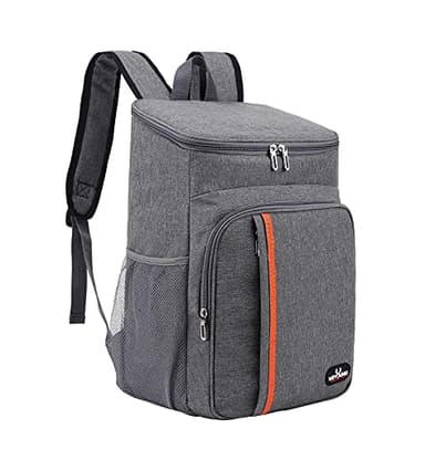 Sac à Dos Isotherme à Glacière 22L,Sac de Pique-Nique Sac Isotherme Portable Cooler Backpack Bag, pour Hommes Femmes pour Déjeuner Plage Camping BBQ Travail Ecole Pique-Nique Gris