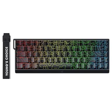 MCHOSE ACE68 Clavier Gamer Magnétique 65%, HE Clavier 8000Hz Rapid Trigger Filaire RGB, Précision RT de 0,01 mm avec Interrupteur Magnétique, Actionnement Réglable, Snap Key, pour Jeux FPS Noir