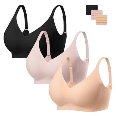 HBselect Soutiens-Gorge sans Armatures pour Femmes, décolleté en V Profond, Bralette Confortable, Bonnets Entiers rembourrés, Bustier, Soutiens-Gorge Souples
