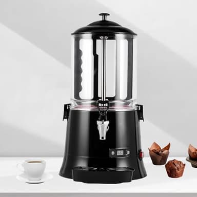 Glowdora Machine À Chocolat Chaud Électrique Commerciale, Grande Capacité De 5 L Ou 10 L, Distributeur Et Réchauffeur Électriques, Température Réglable pour Chauffer Le Lait, Le Café, Etc.,10L