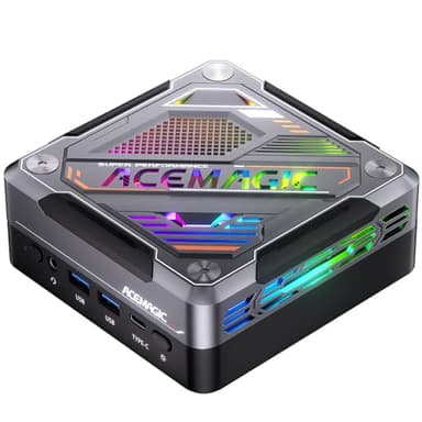 ACEMAGIC AM18 Mini PC Gamer, AMD Ryzen 7 7840HS (8C/16T, jusqu'à 5,1 GHz), AMD Zen4 Mini PC, 32 Go DDR5 (5600MHz) 512 Go (PCIe4.0) NVME SSD Mini Ordinateur avec WiFi6 | 2,5G LAN | 8K UHD | Win 11