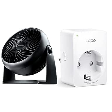 Honeywell Ventilateur turbo TurboForce + prise WiFi intelligente TP-Link Tapo P110 avec contrôle de la consommation d'énergie