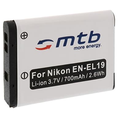 Batterie EN-EL19 pour Nikon S01, S100, S2500, S2550, S2600, S2700, S3100, S3300...+ Voir liste!