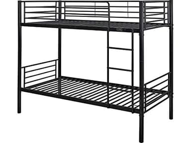 Habitat et Jardin Lit superposé Adam - 90 x 190 cm - Métal (Noir)