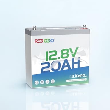 Redodo 12V 20Ah LiFePO4 Batterie, Batterie Lithium 4000+ Deep Cycles avec BMS 20A, 256Wh d'Energie, Parfaite pour Détecteurs de Kayak, Pêche sur Glace, Moulinets de Pêche Electriques, GPS, Camping