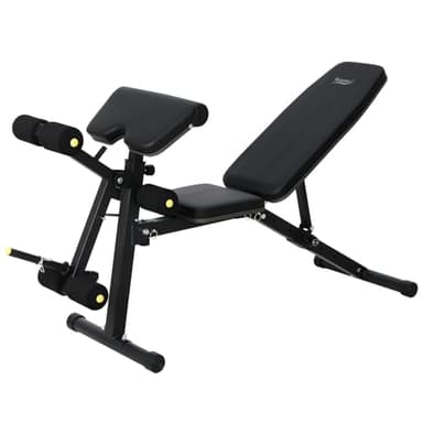 Novonova Banc de Musculation Réglable Complet Multifonction, Banc Abdominaux avec Siège Inclinable pour Entraînement Complet, Banc Inclinable Musculation Stable/Weight Bench Réglables Multiples Noir