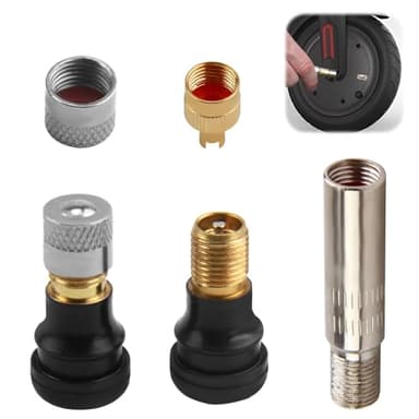 MxyVrix Valve d'air pour Pneus de Trottinette Électrique Xiaomi et Ninebot Max G30, Inclut Adaptateur d'Extension de Valve, Compatible avec Plusieurs Modèles de Scooters Électriques