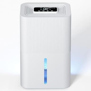 Déshumidificateur électrique 2700 ml, silencieux, avec arrêt automatique, minuterie 6-8-10 heures, mode sommeil, veilleuse 7 couleurs, portable, pour salle de bain, chambre (840 ml/24 h)