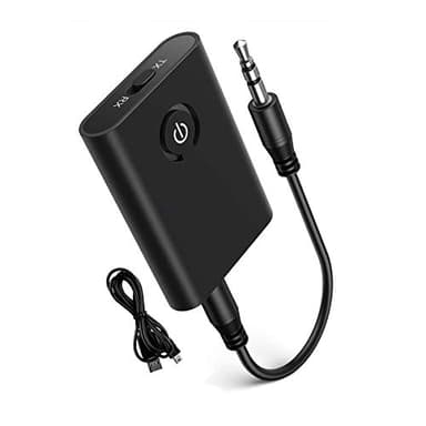 Transmetteur Bluetooth 5.0 Adaptateur Bluetooth Émetteur et Récepteur 2 en 1 Sortie Stéréo 3.5mm, Adaptateur Bluetooth Audio aptX Double Appairage pour Casque TV PC Ordinateur Enceinte