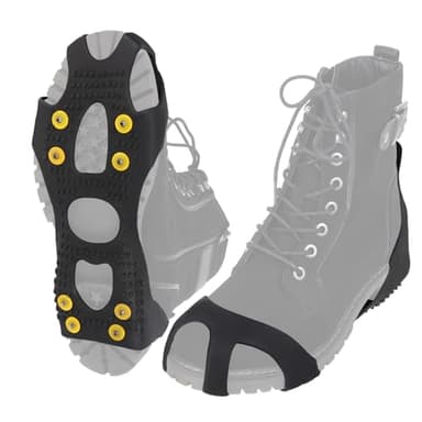 ALPIDEX Crampons Antidérapants Chaussures Pointe Recharge Glace Neige Traction Crampons Bottes Hiver, Taille:L