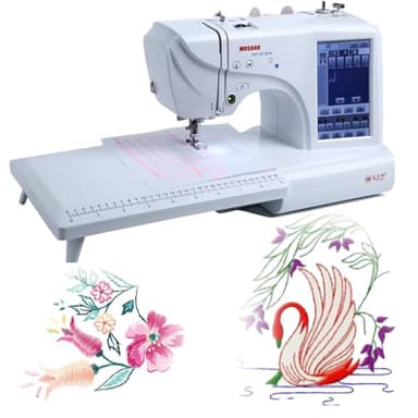 DPLXQPP Machine à Coudre Automatique Machine à Broder électrique 114 Motifs Intégrés avec Zone Broderie 4" X 9,2" Et écran Tactile LCD,écran Tactile LCD 7"