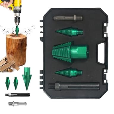 Fendeur à Bois pour Bûches - Cône Fendeur de Bûches Haute Résistance | Outils Démontables Cône pour Vis Enlèvement Souches Bricolage Assemblage Meubles Ferme Camping Plein Air