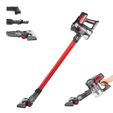 H.Koenig Aspirateur Balai sans Fil 3-en-1 UP600, Léger, Puissant 150W, Brosse LED, 22.2V, Autonomie 40 min, Nettoyage Sols, Tapis, Voiture, Poils d'Animaux