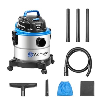 Vacmaster VQ1115S 03 Aspirateur Eau et Poussière, Bleu, 1100 W, 15 liters, 70 décibeles