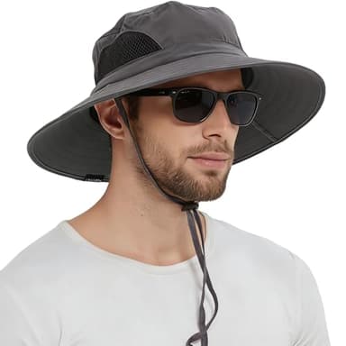 EINSKEY Chapeau Anti UV Homme Femme Large Bord Casquette Pliable Étanche pour la Randonnée, Le Jardinage, Le Safari et la Brouss