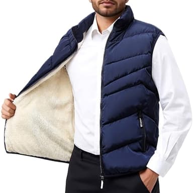 Générique Doudoune Sans Manches Homme Doudoune Gilet Sans Manches Homme En Hiver Veste Chaude LéGèRe Manteau Epais De Couleur Unie Manche Gilet LéGèRe Veste Manteau Pour Noel M-5Xl