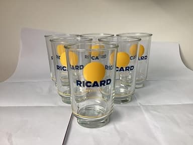 RICARD Nouveau Lot de 6 Verres à Neuf Superbe