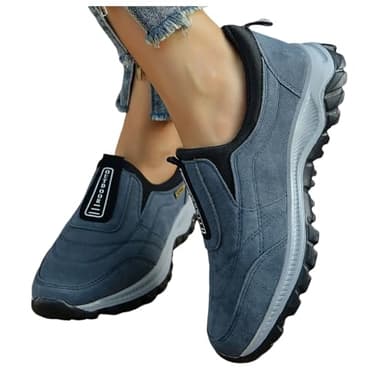 Chaussures Rehaussantes Homme Femme Marche Sneakers De Sport en Salle Blanche Pieds Larges Chaussure Cuir Travail Baskets Bleu Marine 37