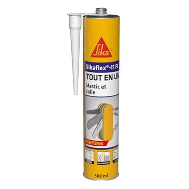 SIKA - Mastic joint et colle multi-usages - Sikaflex 11 FC Purform Blanc - Tout en un - Multisupports - Intérieur et extérieur - Idéal travaux de bricolage - Durcit rapidement - 300 ml