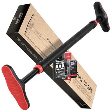 Barre de Tractions Porte sans Fixation + Guide d’Entraînement | Barre Fixe de Musculation pour Encadrement de Porte, Amovible sans Vis ni Perçage | Pull Up Bar Door, Fitness Dips Station Gym