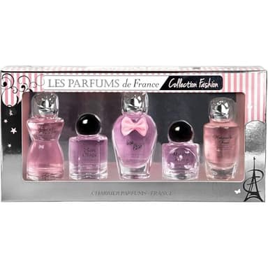 Charrier Parfums Les Parfums de France, Collection Fashion, Coffret de 5 Eau de Parfums Miniatures, 51.8 ml
