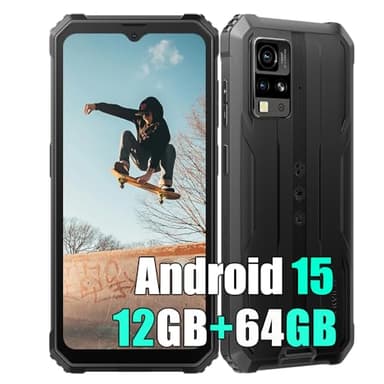 Blackview BV4800 SE Android 15 Téléphone Portable Incassable, 4G Ruggedisé Débloqué 12GB+64GB/2To,Écran 6.56'' 90Hz Smartphone Incassable,16MP IA,IP69K Résistant à l'eau/3 Slot/GPS/NFC/OTG/Gemini AI