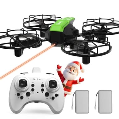 LE-IDEA Amovible Drone avec Mode Compétition Infrarouge pour Débutants, Mini Drone avec 3D-Flip, Décollage/Atterrissage à l'aide d'un Seul Bouton, 3 Modes de Vitesse, Avion Éducatif avec 2 Batteries