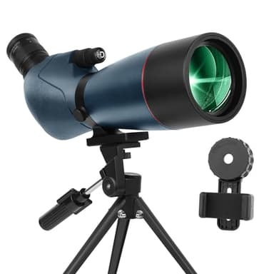 Longue-Vue,Télescope Ultra HD 25-75X70, Double Mise au Point HD, étanche, Objectif FMC - Prisme BAK4 avec trépiHD pour Le tir à la Cible, la Chasse, l'observation des Oiseaux et des paysages Sauvages