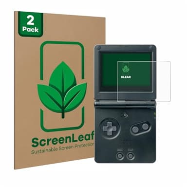 ScreenLeaf 2 Pièces Film de protection d'écran pour Nintendo Gameboy Advance GBA SP [Protection d'écran Écologique, Clear]