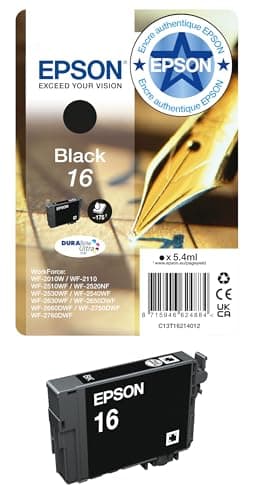 Epson - C13T16214010 - 16 Cartouche d'encre - Noir Amazon Dash Replenishment est prêt