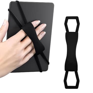 BQRKOTM Dragonne souple pour Kindle – Support à Main Pour liseuses et tablettes de 6‘’ à 8" – Sangle élastique – Support de lecture sécurisé au lit