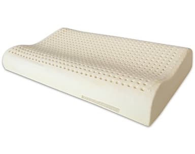 Marcapiuma - Coussin en Latex Naturel Modèle Double Onda - Oreiller Latex percé Ultra Respirant Reposage Naturel et Sano - Confort Ergonomique Anti-bactérien - 100% Made in Italy