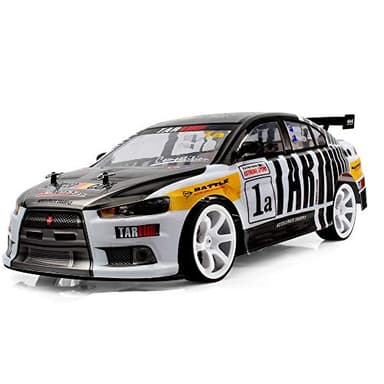 Dinglong 1:10 70 Km/h 2.4g RC Voiture 4WD Double Batterie Haute Puissance Phare LED Camion de Course 46 x 17 x13.5cm (Noir)