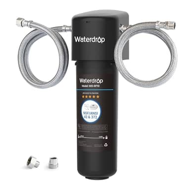 Waterdrop 10UA Système de Filtre à Eau Sous Évier, 30.000 Litres Système de Filtration d'Eau de Grande Capacité, Certifié NSF/ANSI 42, Réduit 99,99% le Plomb, le Chlore, le Mauvais Goût