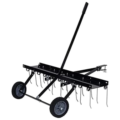 vidaXL Scarificateur pour Tondeuse Autoportée Déchaumeuse de Pelouse Tracteur à Gazon Tracteur de Pelouse Râteau à Gazon Jardin Extérieur 100 cm