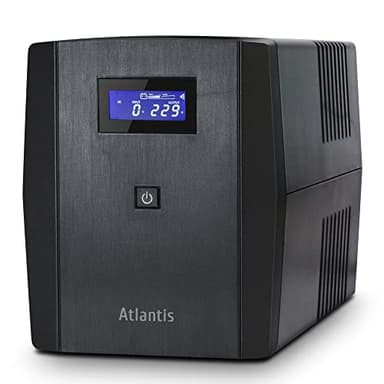 Atlantis OnePower 1200, UPS Line Interactive 1200VA/700W, AVR, Onde PseudoSinusoïdale, 3 Prises IEC+2 Prises Schuko, 2 Piles 12V 7Ah