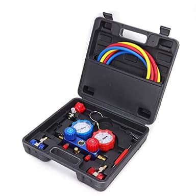 Kit de montage pour climatisation avec jauge, réfrigérant pour climatisation, manomètre pour collecteur de réfrigérant, outils de diagnostic AC pour climatisations de voiture, pour réfrigérants R134A