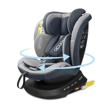 Reecle i-Size Siège Auto 360 Pivotant ISOFIX 40-150 cm, de la naissance à 12 ans (0-36 kg), ECE R129