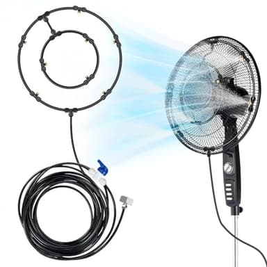 OSKOPWRC Brumisateur Exterieur, brumisateur de brumisation doté de 8 Bus et 7,9 m de Ligne de brumisation, brumisateur de brumisation pour Ventilateur d'extérieur pour Un Brise de terrasse rafraîc