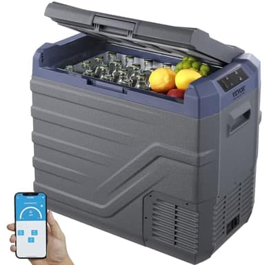 VEVOR Réfrigérateur Portable à Compression 45 L, Mini Frigo de Voiture 12/24 V CC et 100-240 V CA, Glacière à Zone Unique, -20 °C à 20 °C Température Réglable, pour Camion Bateau Maison Camping