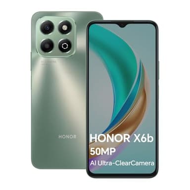 HONOR X6b Smartphone 4Go 128Go, 5200mAh Batterie, Appareil Photo 50MP, 6.56" 90Hz TFTLCD, Android 14, Double Sim, NFC, Vert
