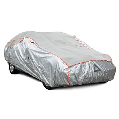 Navaris Bâche de Protection Voiture - Housse Anti-Grêle Taille L pour Auto - Couverture Étanche pour Carrosserie Véhicule en Hiver Extérieur