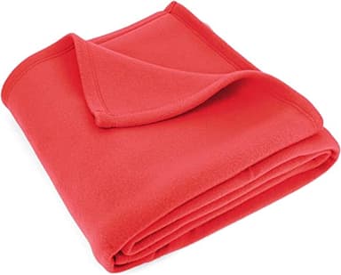 LNT France Couverture Polaire pour Lit et Canapé, 220 x 240 cm, 100% Polyester - traité Non-feu - Couverture Ultra Chaude, Ultra Douce (Fraise)