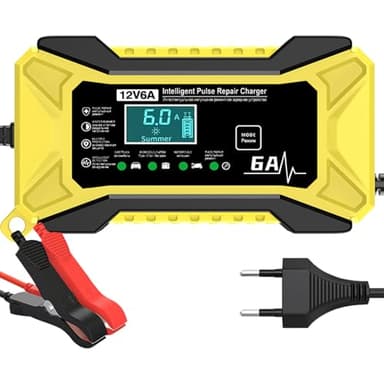 Chargeur de Maintien pour Batterie de Voiture 12 Volts - Chargeur de Batterie Portable Intelligent 12V,Accessoires Électroniques Auto pour Véhicules Utilitaires Camping Marine Scooter