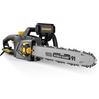 DOVAMAN Tronçonneuse Électrique 2400W, Tensionnement Sans Outil en un Pas, 40cm Guide et Chaîne Oregon, 15m/s Vitesse de Chaîne, Lubrification Automatique, Frein Mécanique, 2 Chaînes - DCS01A