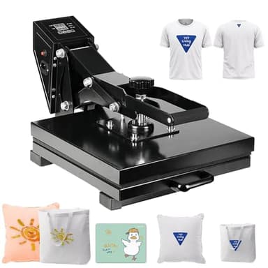 otmechl 40x50cm Presse à chaud Machine de transfert Presse à chaud Presse à chaud Machine de presse à chaud Rotation à 360 degrés Presse textile multifonctionnelle pour T-shirts Oreillers Tapis de sou
