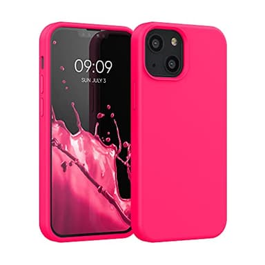 kwmobile Housse Compatible avec Apple iPhone 13 Mini Coque - Housse de téléphone Protection Souple en TPU Silicone - Rose Fluo