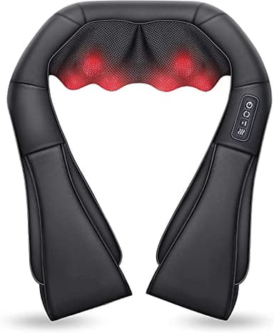 Comfier Massage Cervicales et Cou - Masseur Cervical Shiatsu avec Chauffage, Appareil de Massage électrique à Shiatsu 4D-rotation pour cou/dos/épaule, Cadeau femme/Homme/Maman/Papa/Noël