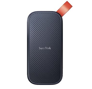 SanDisk Portable SSD 1 To (Disque SSD Externe, Portable SSD, des vitesses allant jusqu'à 800 Mo/s, Disque NVMe SSD, Robust SSD, Crochet en caoutchouc robuste, Updated Firmware) Gris