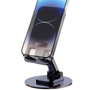 Montage De Téléphone De Bureau Pliable - Cradla Smartphone Réglable, Support De Table Portable | Affichage Mains Libres à 360 Degrés En Métal Tournant, Base De Support Mobile Anti